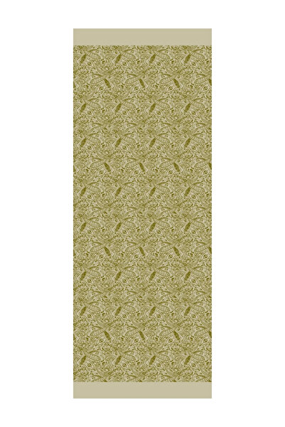 Mooncorn Velora Pattern Double Sided Shawl Oil Green-Ecru