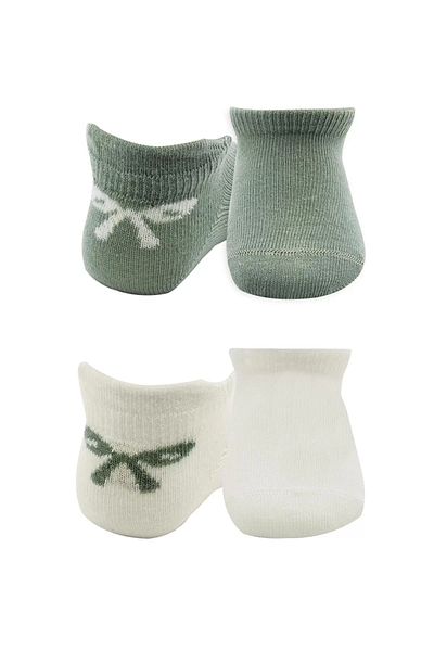 Eng 2 Pack Sneakers Smile Combed Cotton Socks Bs20106 Nil Ecru