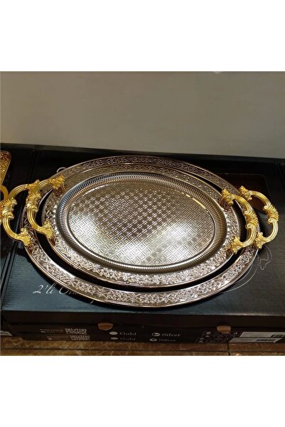 AROW Rossi 2 Li Tepsi Oval Gümüş Dc.tr.-3696