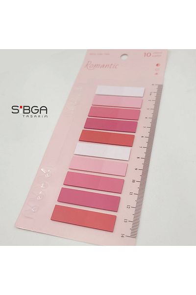 sibga tasarım Transparent Colored Post-It Note Paper - 200 Sheets Bookmark Sticker