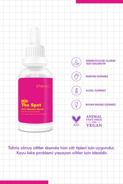 SHE VEC Hit the Spot - 100% Vegan Arbutin and Peptide Serum (30 ml)
