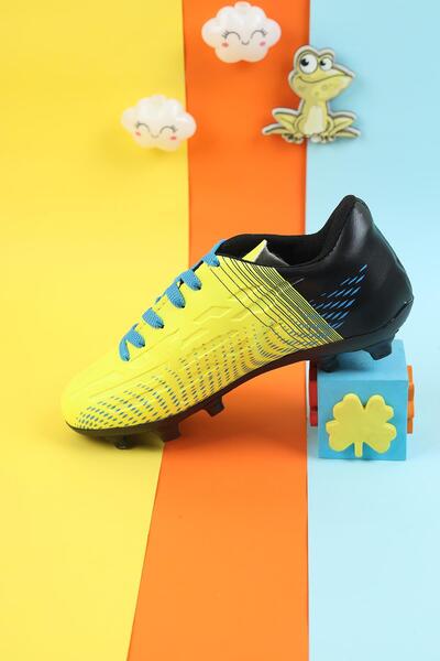 Moda Lime Boys' Football Boots Turf Field Boys' Soccer Shoes Spiked Football Sneakers