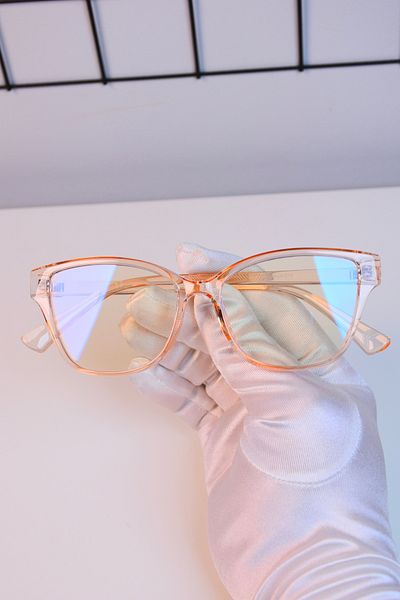 LOOKUP Blue Magnificence Protected Screen Glasses Unisex Optical Compatible Tr90 Unbreakable Transparent Glass