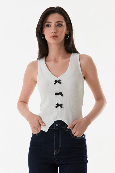 Fulla Moda Κορδόνι Φιόγκος Λεπτομερές κορμάκι