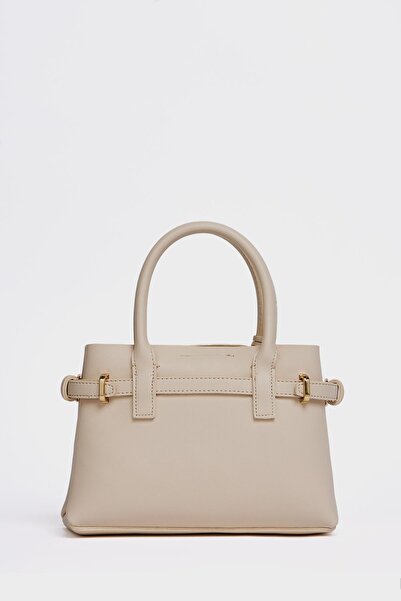 Madamra Geantă de mână și de umăr cu mini blocare crem pentru femei