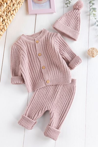 Babymod Unisex Knitwear Winter Baby Set with Beret Hat