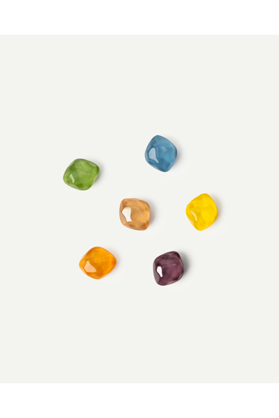 Color Reflect 6lı Şeker Renkli Dekoratif Magnet- Buzdolabı Magneti & Süsü, Se...