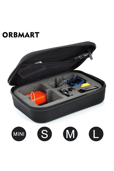 ORBMART M  22x17x6.5 cm Sport Camera Portable Storage Case Collection Bag for GoPro Hero 11 10 9 8 Session S