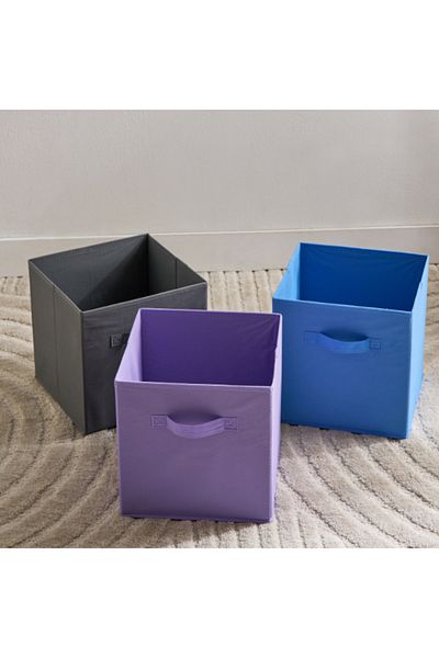 Home Box Adventurer Candice 3-Piece Fabric Storage Box Set 27.3x27.3x27.9 cm
