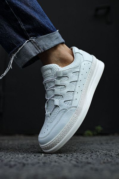 Chekich Ch040 Bt - Men's White Genuine Leather Shoes