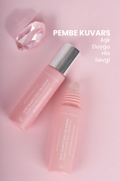 Bade Natural Pembe Kuvars Taşlı Göz Altı Antioksidan Masaj Serumu 10 ml