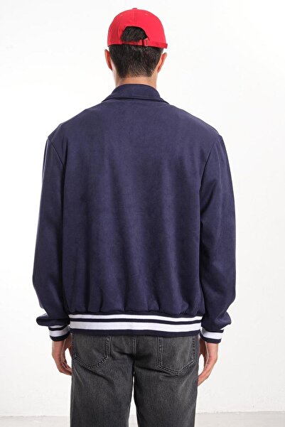 TENA Чоловічий індіго замшевий весняний піджак