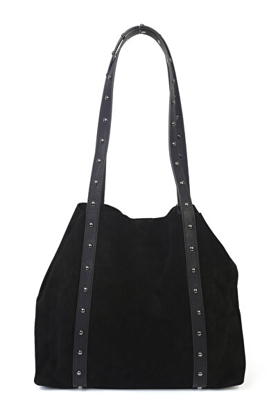 Ysmn Geantă de umăr pentru femei din piele naturală, piele de căprioară, cu d...