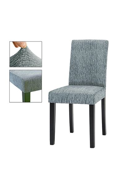 Bemrax Κάλυμμα καρέκλας Lycra Jacquard με σχέδιο φλοιού δέντρου – Κομψό και προστατευτικό
