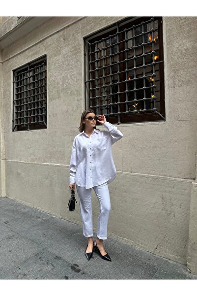 VOLT CLOTHİNG Žensko laneno odelo sa pantalonama