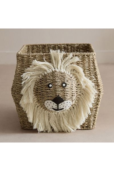 Home Box Forresta Lion Face Handmade Basket 30x30x30 cm