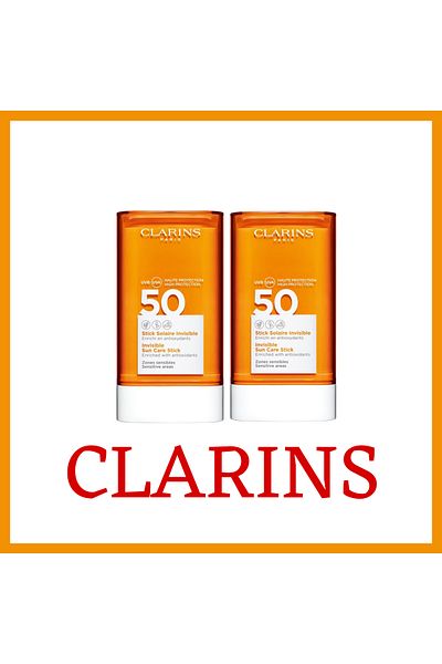 Clarins Invisible Sun Care Stick Spf50+ 17+17Gr 2Pcs