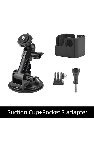 Choice مجموعة من 3 أكواب شفط زجاجية للسيارة من BRDRC لكاميرا DJI Pocket 3/Gopro Hero12 11 10 9/Insta 360/Action Cam