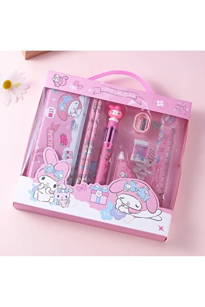 SANRIO My Melody Metal Kalemlikli 8 Parça Kırtasiye Seti