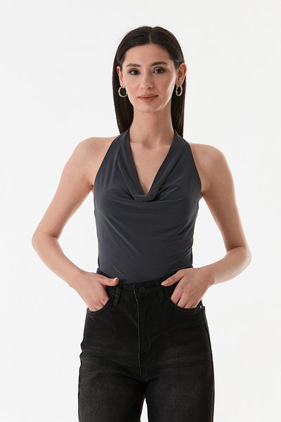 Fulla Moda Μπλούζα με λαιμόκοψη με λαιμόκοψη