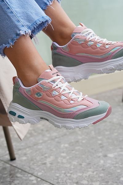 SOLAZER Pantofi roz de damă Pantofi sport confortabili de zi cu zi 049-2