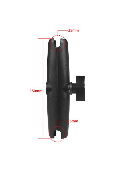 Choice Cycling 15cm Aluminum Double Socket Arm for 25mm 1" Ball Head Clamp Phone Holder for RAM Mount Bicyc