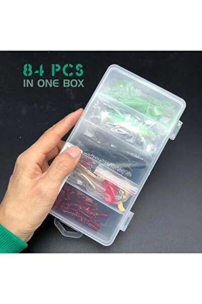 Choice مجموعة أدوات صيد السمك SMT-107D مكونة من 84/107 قطعة من الطُعم الناعم والصلب وطبقة التروس وملعقة معدنية لصيد سمك البايك