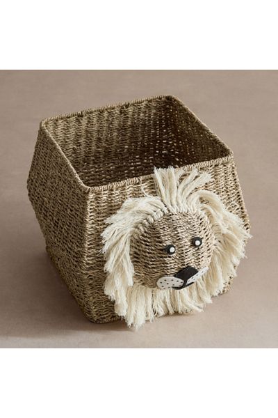 Home Box Forresta Lion Face Handmade Basket 30x30x30 cm