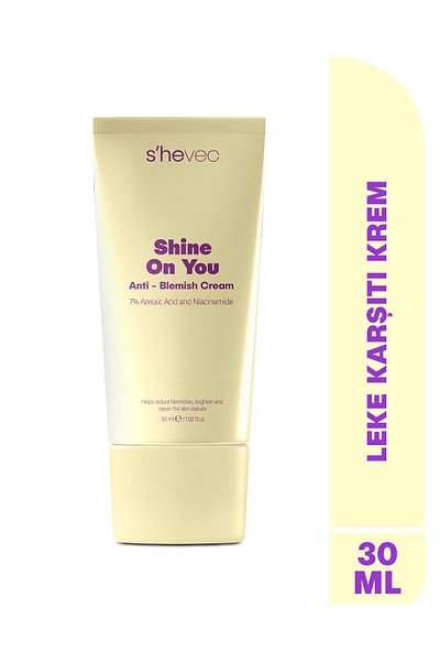 SHE VEC Shine on You - Azelaic Acid 30ml - Anti-Acne and Blemish Barrier Protective Cream for Sensitive Skin
