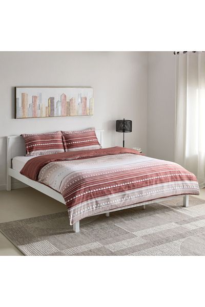 Home Box طقم غطاء لحاف ميا صوفيا من 3 قطع من الألياف الدقيقة المطبوعة بحجم كوين كينج 220 × 220 سم