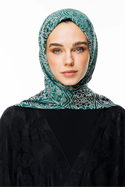 Mooncorn Morocco Desen Çift Taraflı Şal Zümrüt Pembe