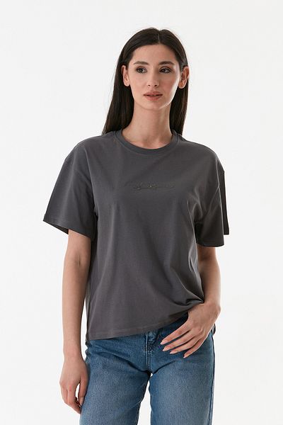 Fulla Moda Μπλουζάκι με κέντημα καρδιάς με λαιμόκοψη