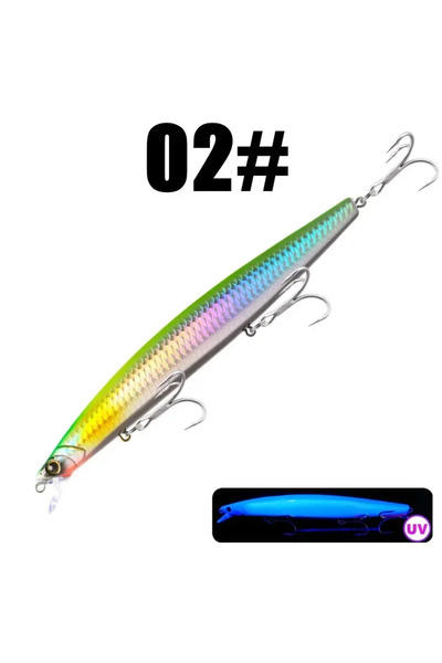 Choice 163mm 33g 02 GREENSPIDER 16cm 33g New Long Casting Minnow Baits Floati...