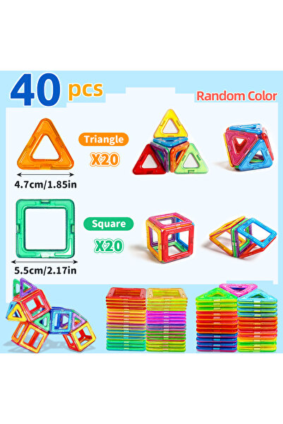 Choice3 Medium Size 40pcs Magnetic Building Blocks DIY Magnets Toys medium si...