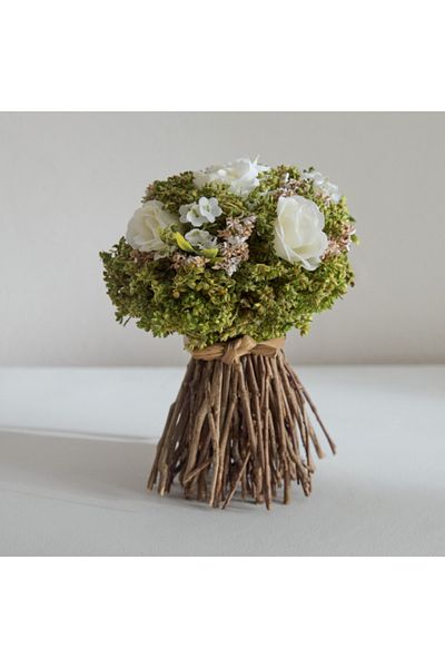Home Box Caven Rose and Pom Pom Twig Bouquet 14x14x18 cm