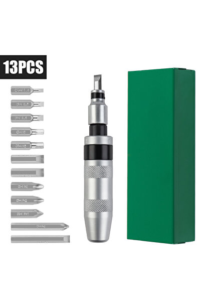 Choice 13 pcs 7/13 Pcs CR-V Manual Impact Screwdriver, Portable Reversible Im...