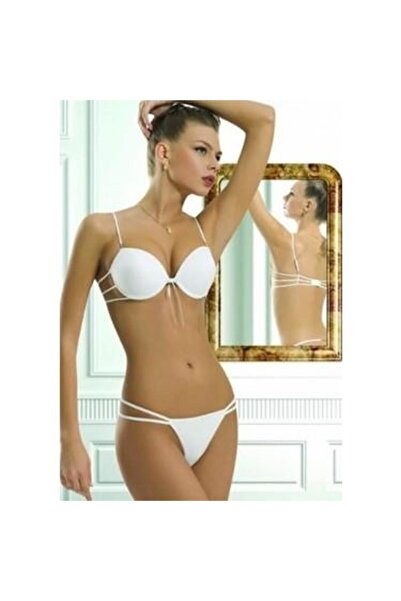 Le Jardin 6950 Jacquard Strapless Bra Suit Filled Ecru
