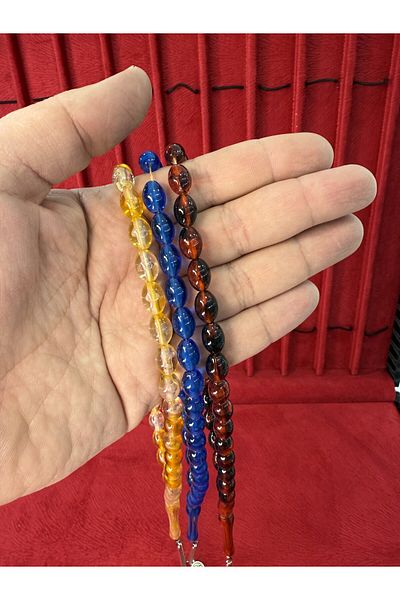 Anemore Collection 3 Pieces Powder Amber Rosary in Wooden Box Gift
