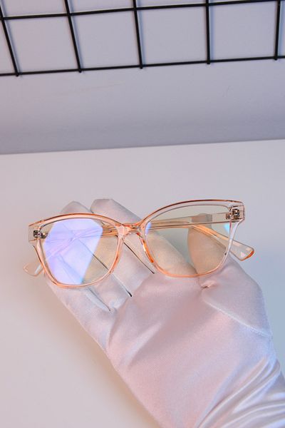 LOOKUP Blue Magnificence Protected Screen Glasses Unisex Optical Compatible Tr90 Unbreakable Transparent Glass