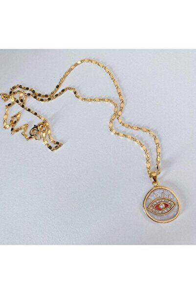 Venus Design Turuncu Göz Nazar Kolye