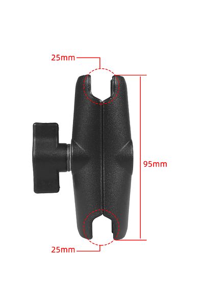 Choice Cycling 9cm Aluminum Double Socket Arm for 25mm 1" Ball Head Clamp Phone Holder for RAM Mount Bicycl