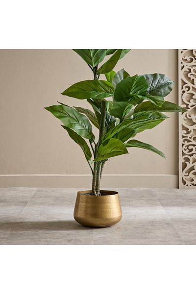 Home Box وعاء دائري مطروق من المعدن من أريزونا مقاس 25×25×16 سم