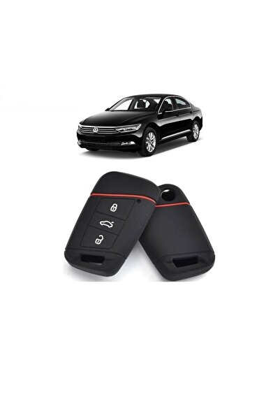 midline Husa pentru chei din silicon Vw Passat B8 Linie intermediară neagră r...