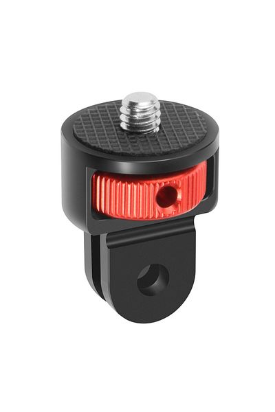 Choice Black Red 360 Rotating Mini Tripod Adapter 1/4 Inch Screw CNC Aluminum Locking Mount for GoPro12 11