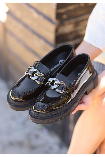 Moka Shopin Pantofi negri Loafer