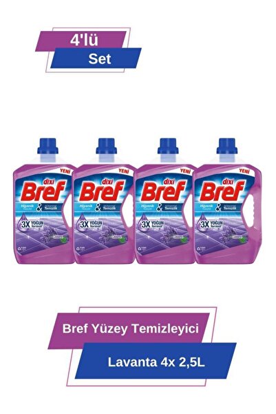 Bref Lavanta Yüzey Temizleyici 2.5L x4 – Hijyenik Temizlik ve Ferah Zeminler
