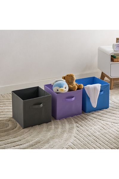 Home Box Adventurer Candice 3-Piece Fabric Storage Box Set 27.3x27.3x27.9 cm