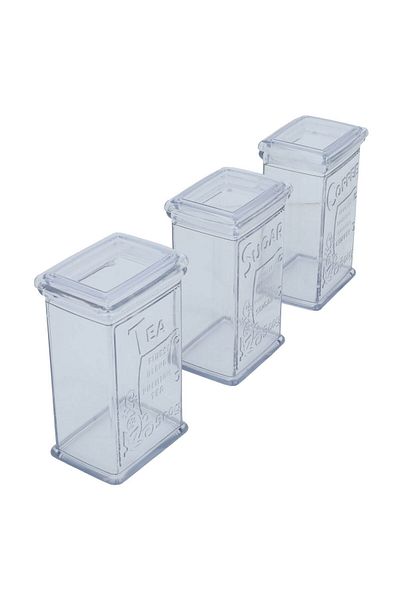 Alsaif Gallery Al Saif Gallery plastic box set, 500 grams, 3 pieces - transparent