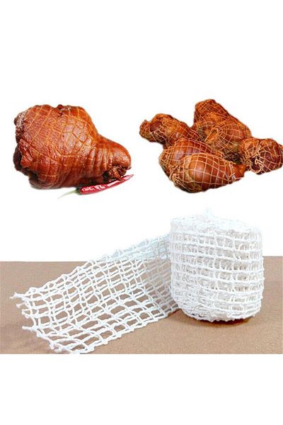 Choice 3m 3 Meters Cotton Meat Net Ham Sausage Net Butcher's String Sausage Roll Hot Dog Sausage Casing Pac