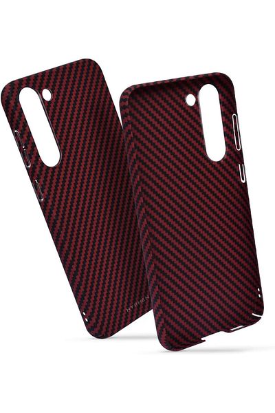 HYPHEN Carbon Fiber Protective Case for Samsung S23, Red